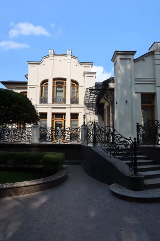 Chugunnyy kozyrek na opornykh kronshteynakh. pokrytiye kryshi polikarbonat (26).JPG